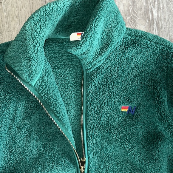 AVIATOR NATION (AV) fleece half zip green size Large - Picture 4 of 7